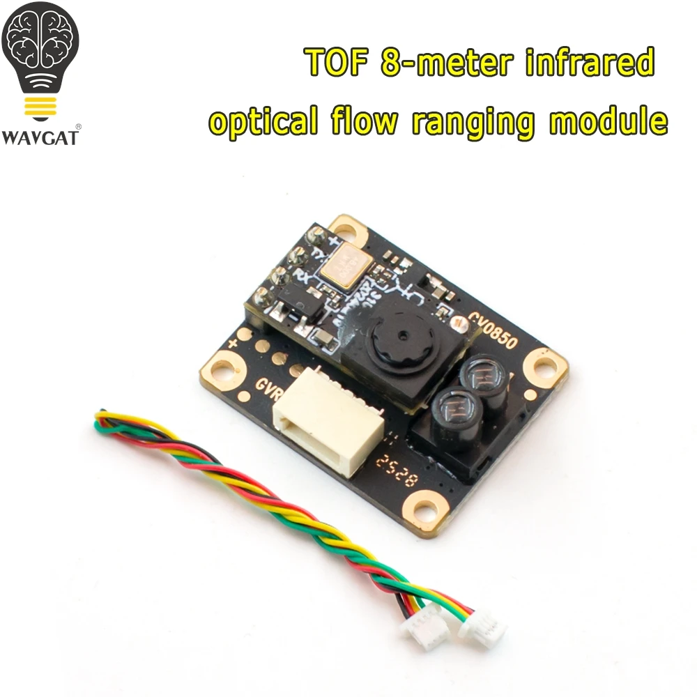1PCS Módulo de Sensor de Flujo Óptico Infrarrojo TOF de 8M para Dron, con Retención de Altitud I2C y Evitación de Obstáculos, Telémetro