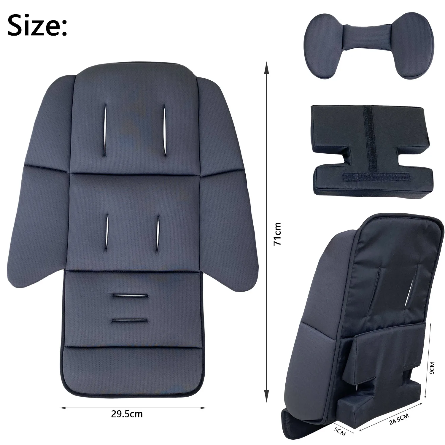 Cojín universal para asiento de cochecito de bebé, compatible con Uppababy Vista V2, V3 Cruz V2, 2 en 1, inserto cómodo para recién nacidos y niños pequeños