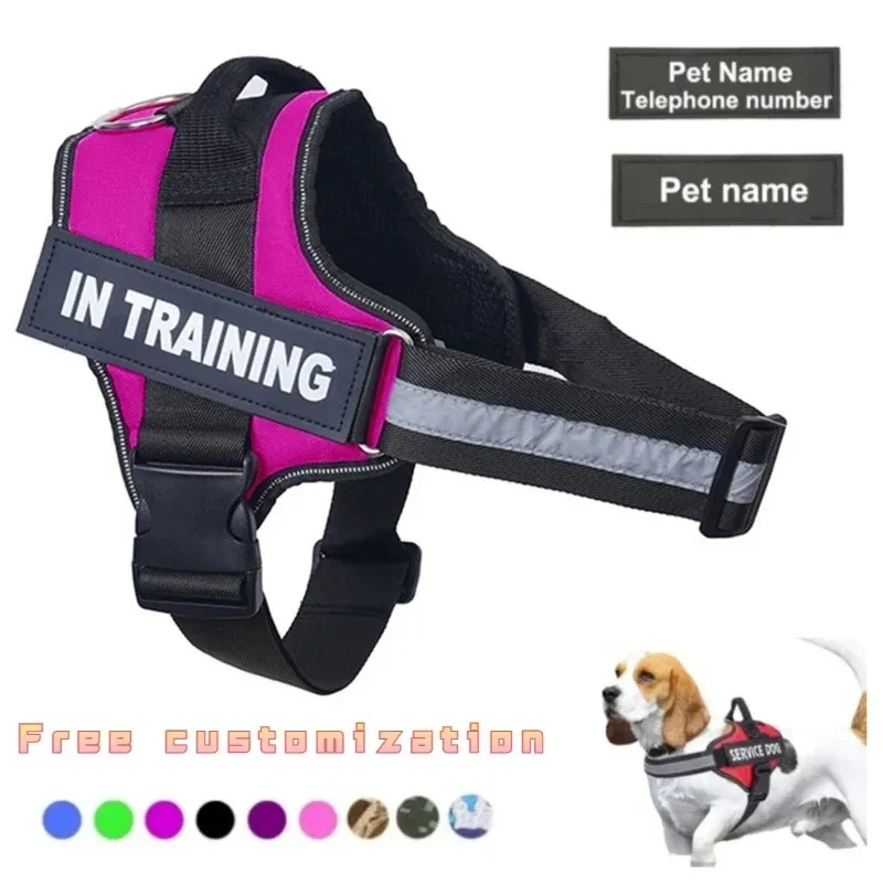 Arnés reflectante ajustable para perro, chaleco personalizado sin tirones para mascotas pequeñas, medianas y grandes, venta al por mayor