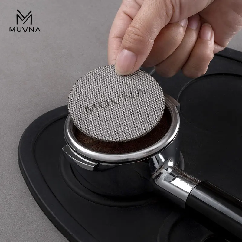 MUVNA-Pantalla de café Espresso Puck, filtros de café Barist profesional reutilizables ultrafinos de 1mm/1,7mm con acero inoxidable 316