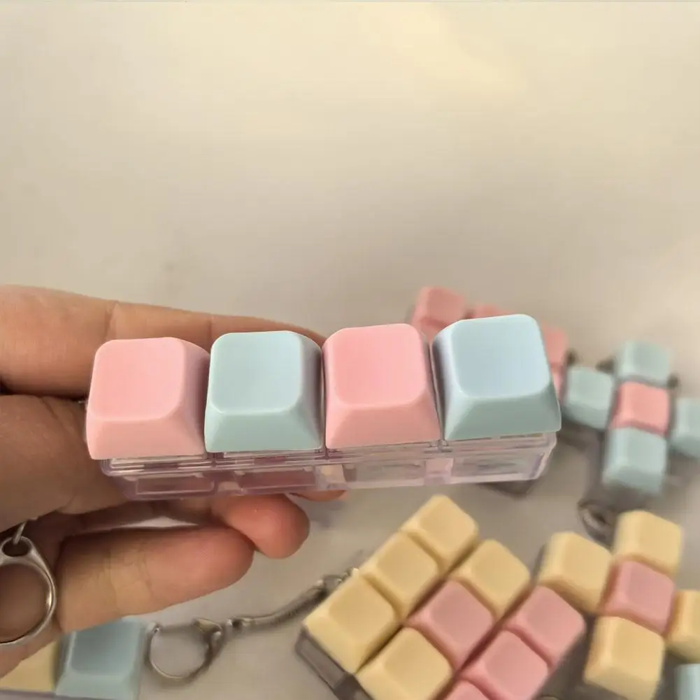 Fidget descompresión 1/4/5/9 teclado juguete antiestrés juegos de teclado de dedo para adultos juguetes antiestrés niños niñas llavero