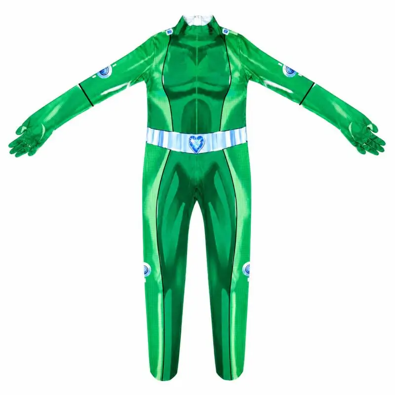 Traje de Cosplay de Totally Spies, Mono de Anime Samantha Clover Alex, Traje Zentai con Estampado 3D, Disfraz de Halloween para Mujeres Adultas