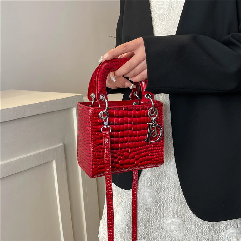 Elegante Bolso Bandolera de Cuero para Mujer, Bolso de Hombro de Diseñador de Lujo, Bolso Tote Clásico, Bolsos de Pañales Elegantes para Damas