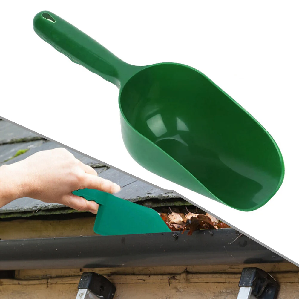 Pala para obtener canalones, herramienta de limpieza de techos, pala para canalones de techo de gran capacidad, cuchara de limpieza de hojas de jardín de plástico, pala para aleros