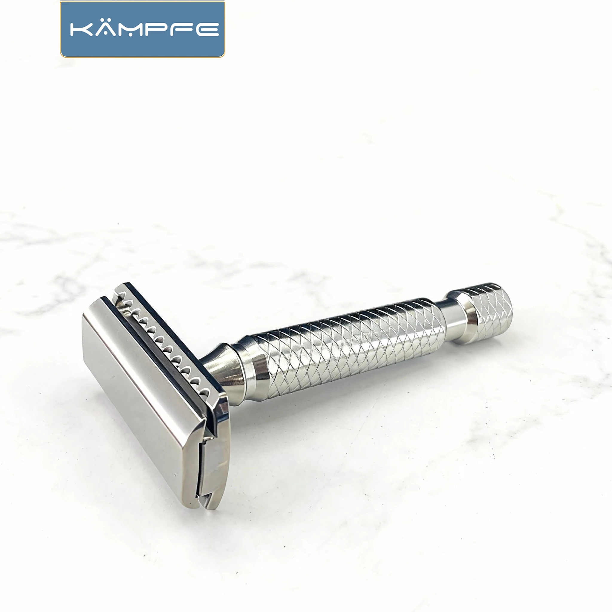 Kampfe Classic - Maquinilla de Afeitar de Doble Filo de Acero Inoxidable CNC para Hombre, con Empuñadura Antideslizante, Regalo para el Día del Padre