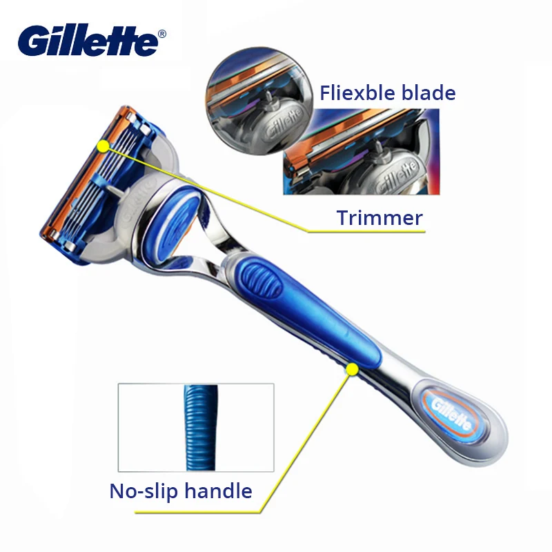 Maquinilla de afeitar Gillette Fusion para hombres, máquina de afeitar de barba y pelo facial, afeitadora de seguridad Manual, casetes de cabezal de repuesto, cuchillas de 5 capas