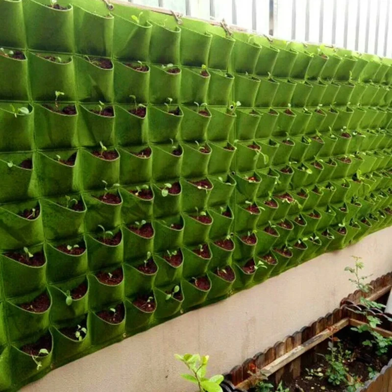 Nuevos bolsillos para colgar en la pared, bolsas para plantar, maceta para el hogar, bolsa de cultivo para jardín, macetero Vertical, maceta para plantas de Suculentas, decoración del hogar