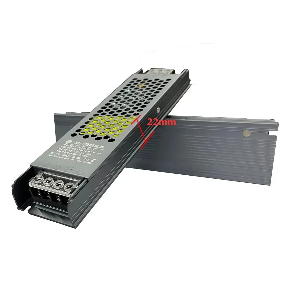 Controlador de fuente de alimentación de interruptor ultrafinoAC110-240V a DC 12V 24V transformadores de iluminación 100W 200W 400W controlador de potencia de interruptor