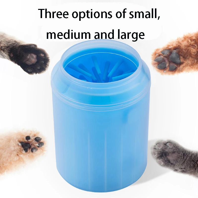 Taza limpiadora de patas de perro, peines de silicona suaves, lavadora de pies portátil para mascotas al aire libre, cepillo de limpieza de patas, cubo de limpieza de pies de lavado rápido