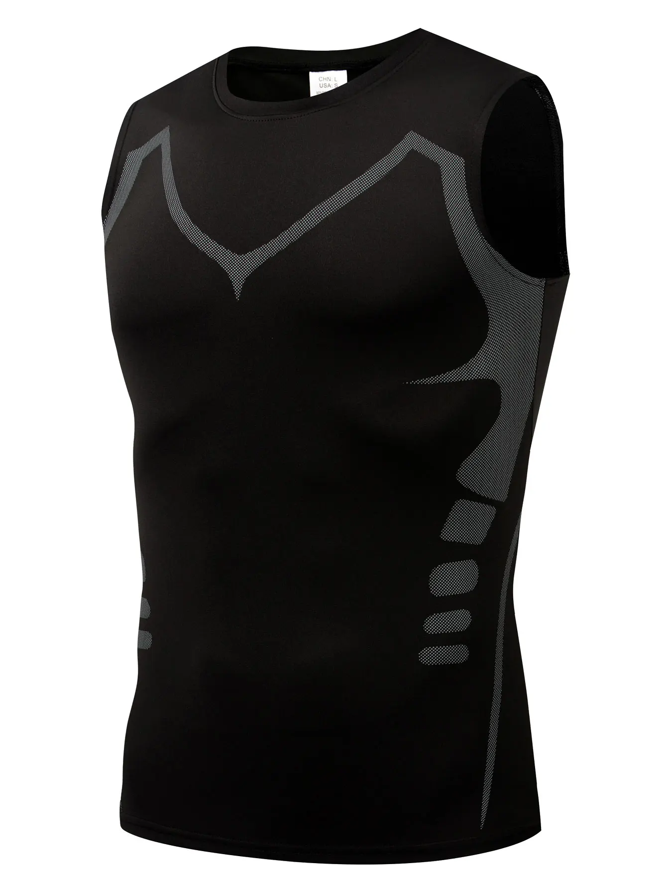 Chaleco Deportivo para Hombre, Secado Rápido, Absorción de Humedad, Transpirable, Ropa de Compresión para Fitness, Camisetas sin Mangas con Estampado Digital para Entrenamiento de Baloncesto, Running y Ciclismo