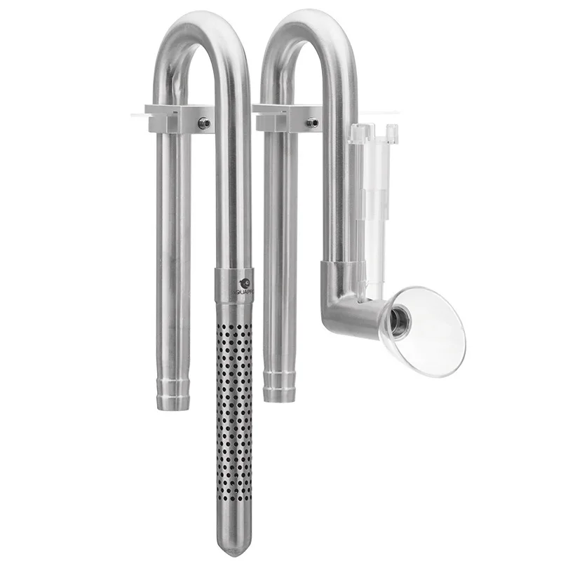 AQUAPRO-Mini tubos de espumadera de entrada y salida de acero inoxidable, filtración profesional, accesorios para acuario, peceras, suministros para pecera