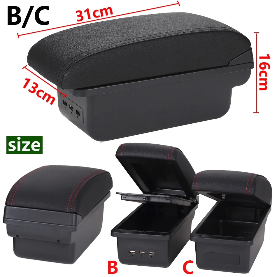 Reposabrazos para Renault Duster, caja de reposabrazos para Dacia Duster 2019-2023, caja de almacenamiento para consola central, accesorios de decoración de cuero