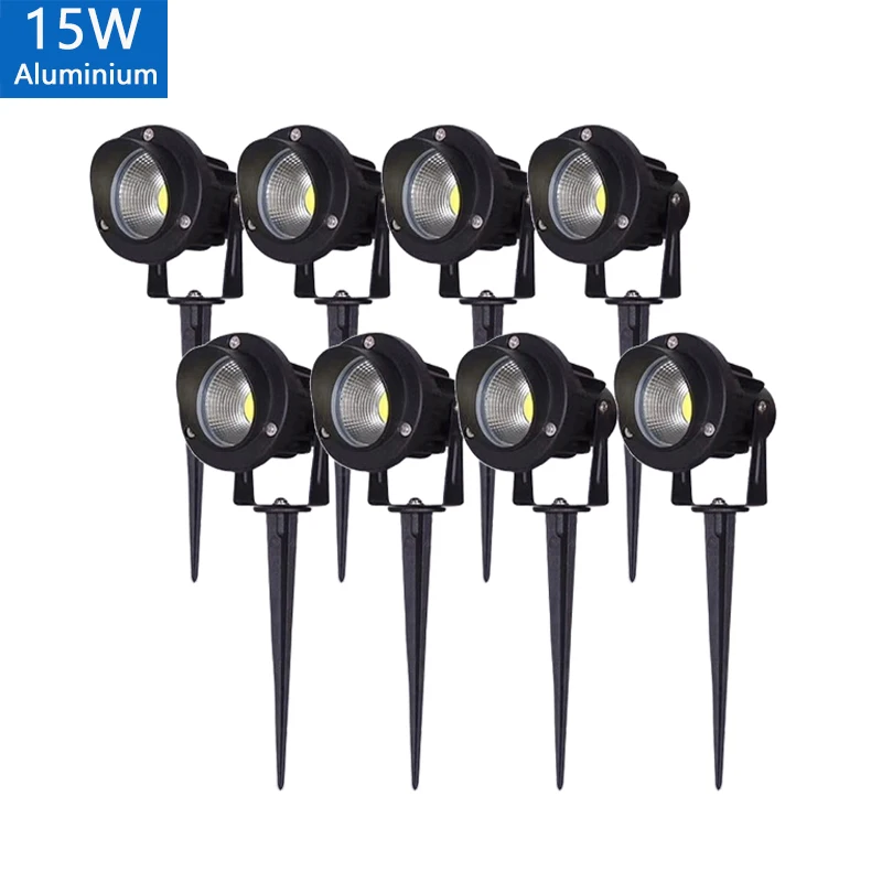 Luces LED para jardín, lámpara impermeable para césped para exteriores, 220V, 110V, 12V, 5W10W15W20W, bombilla con punta de paisaje, focos para camino de jardín con luz Led IP65