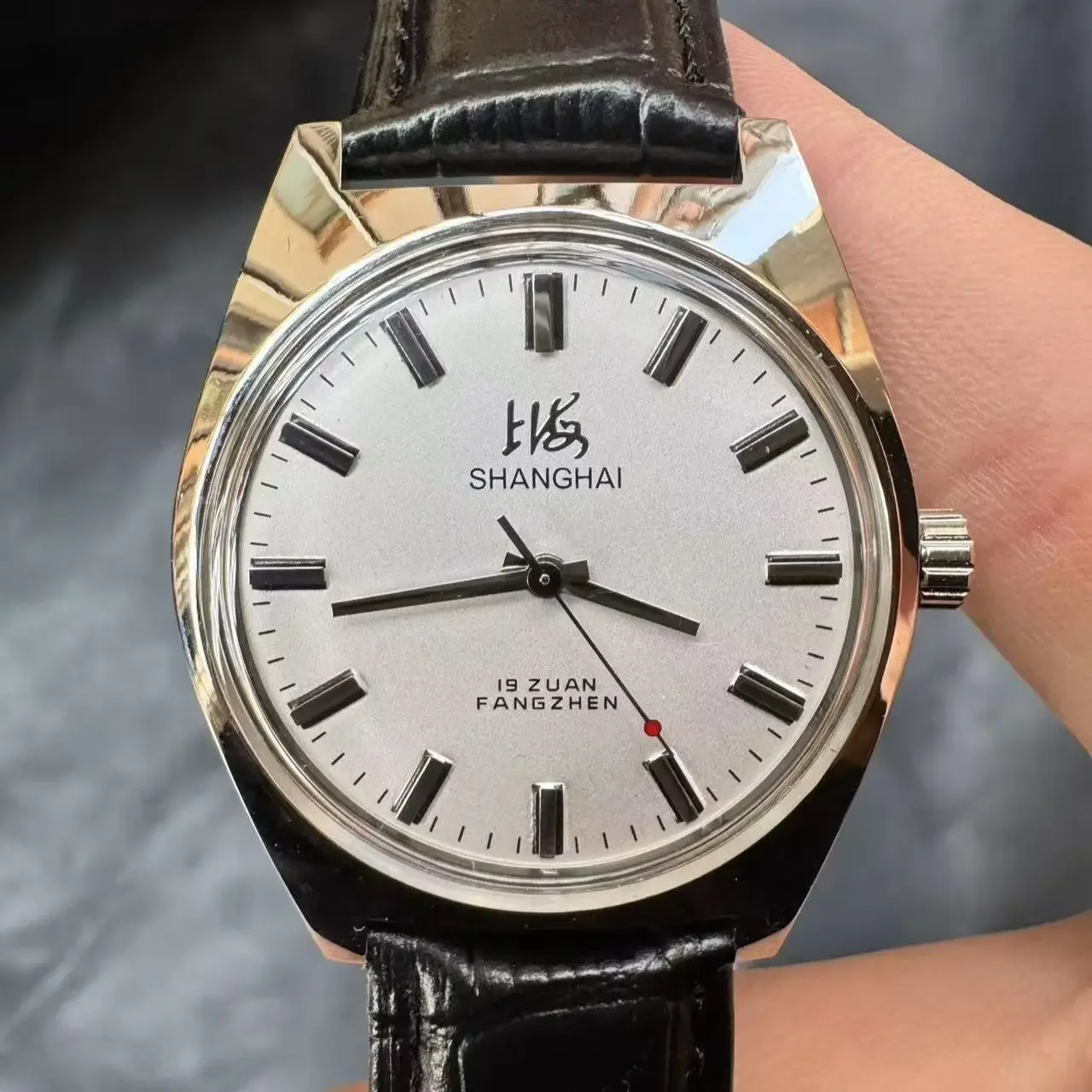 Reloj de Hombre Shanghai de 36 mm, Retro 7120, Movimiento Mecánico Manual, Minimalista, para Negocios, Envío Directo
