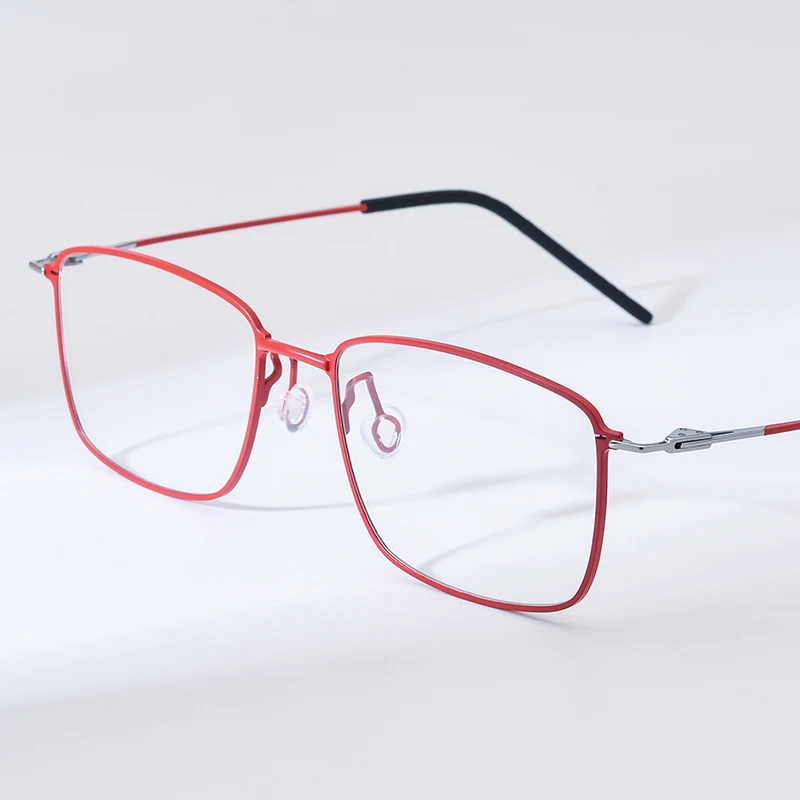 Montura de gafas de titanio FONEX para hombre, diseño de marca, gafas cuadradas coreanas japonesas ultraligeras, gafas sin tornillos Morten, gafas de Dinamarca 5913