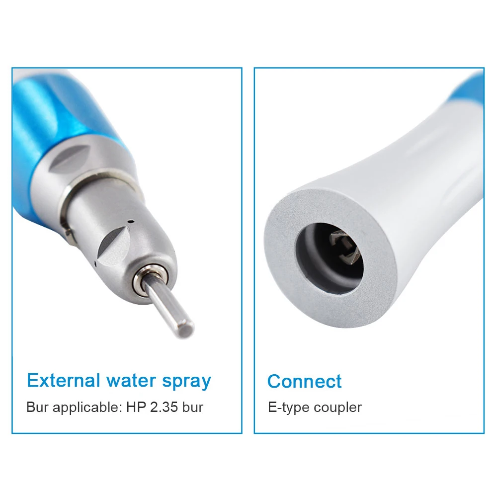 DEASIN Kit de Piezas de Mano Dentales de Alta y Baja Velocidad con Generador Eléctrico LED, Cabezal Estándar Recto y Contra-ángulo, Turbina de Aire con Triple Pulverización de Agua