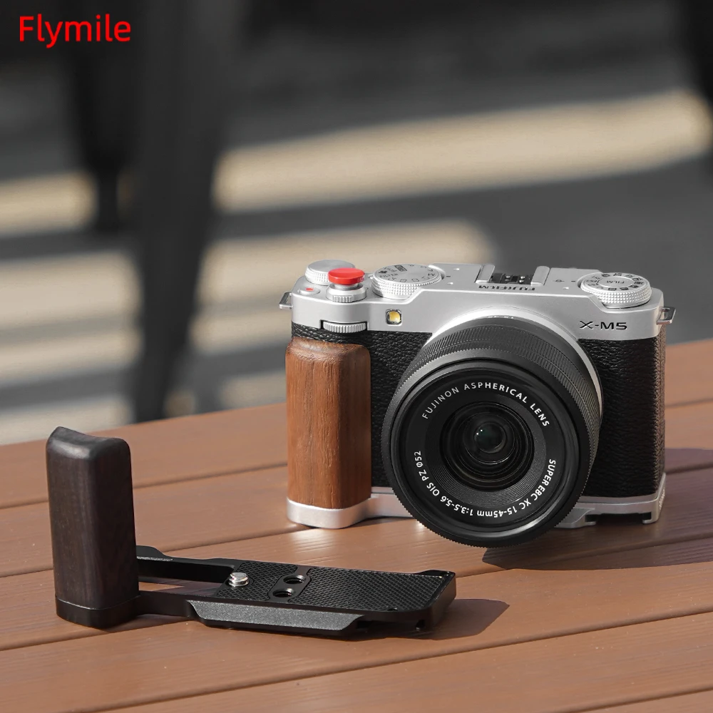 Flymile X-M5 empuñadura de pulgar para cámara FUJIFILM X-M5 aleación de aluminio agarre de Metal accesorios de soporte de estabilización fotográfica