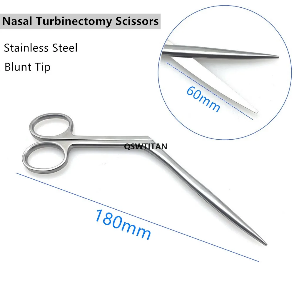Tijeras nasales de acero inoxidable, tijeras quirúrgicas para rinoplastia, instrumento quirúrgico de operación de borde afilado, 1 Uds.