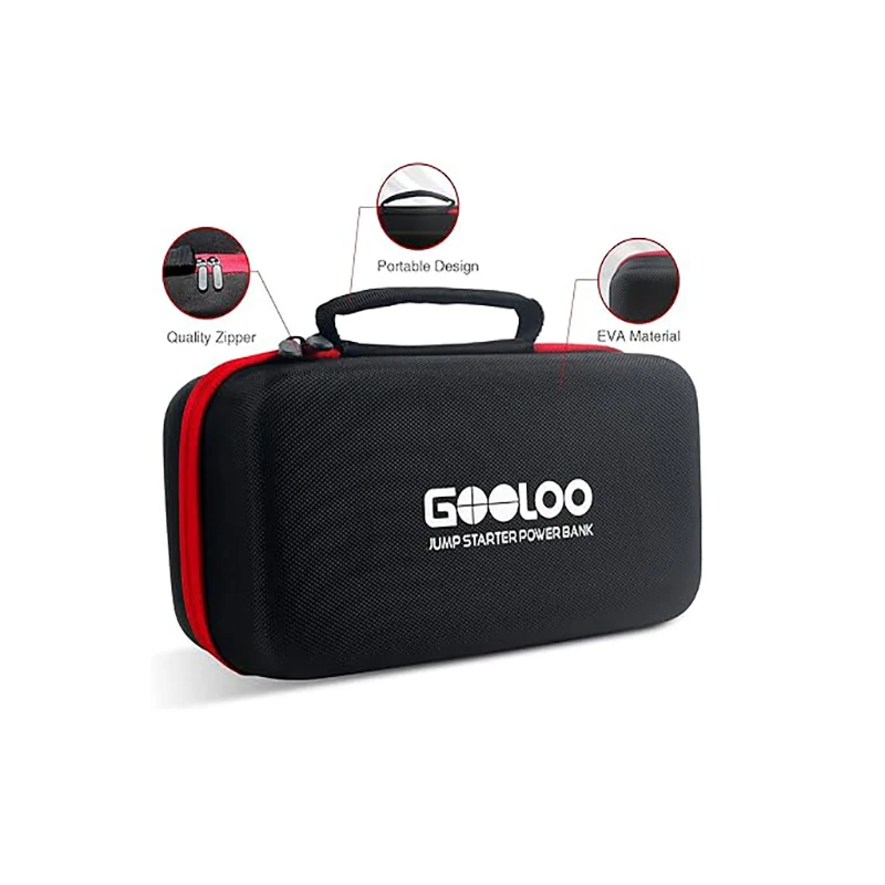 Caja de almacenamiento portátil para GOOLOO GT4000, GT3000, GE1200, GP4000 PRO, arrancador de batería EVA, bolsa de almacenamiento de Banco de energía, color negro