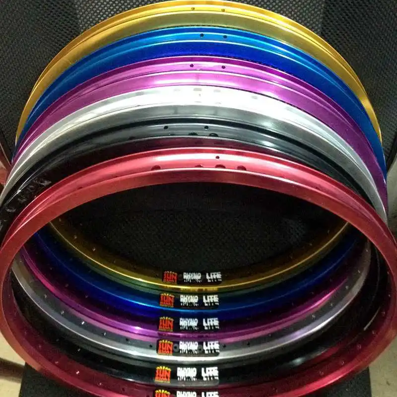 Ruedas de bicicleta Bmx de 20 pulgadas, llanta de bicicleta de doble capa de 36 agujeros para bicicleta de calle de engranaje fijo Bmx, llanta colorida