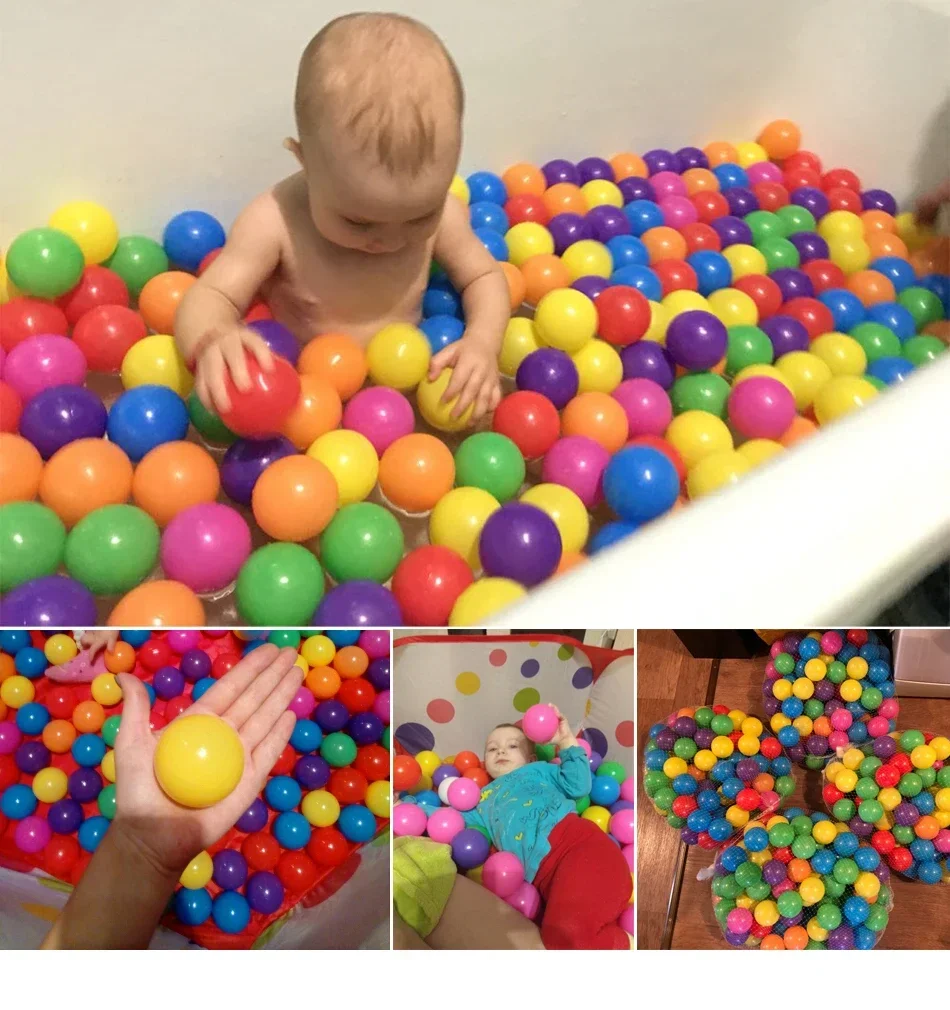 Pelota de plástico suave ecológica para niños, juguete divertido para piscina, casa de juegos gruesa, carpas al aire libre