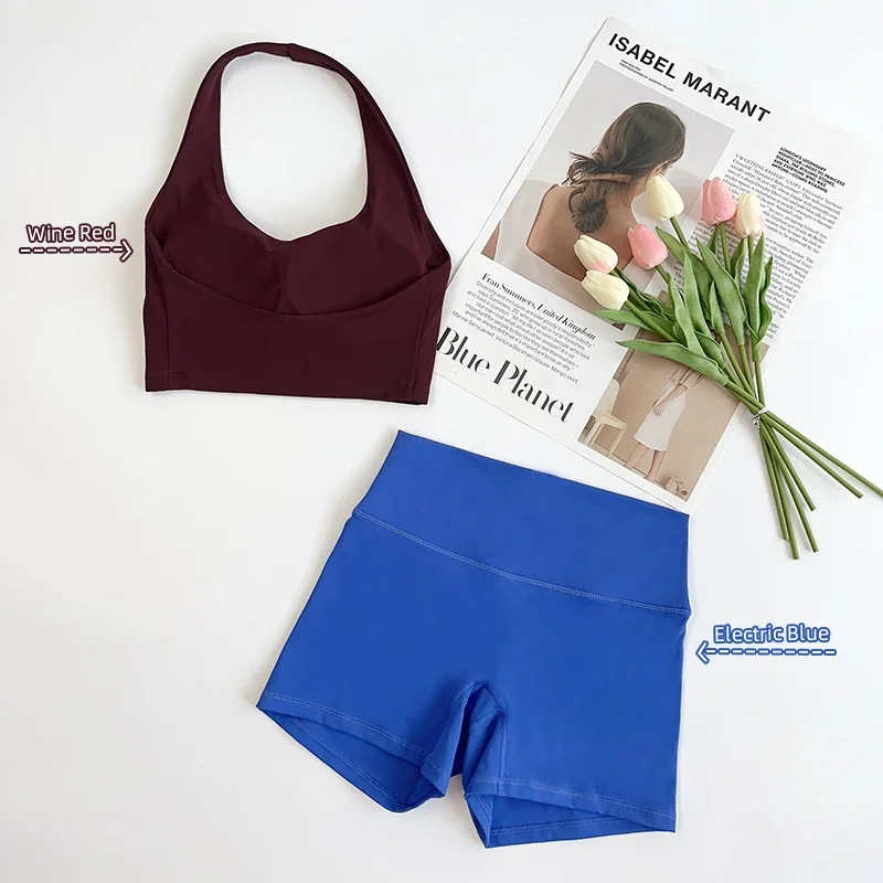 Sujetadores deportivos sexis para colgar en el cuello para mujer, a prueba de golpes, transpirables, cómodos, para ciclismo, correr, ocio al aire libre, chaleco de Yoga