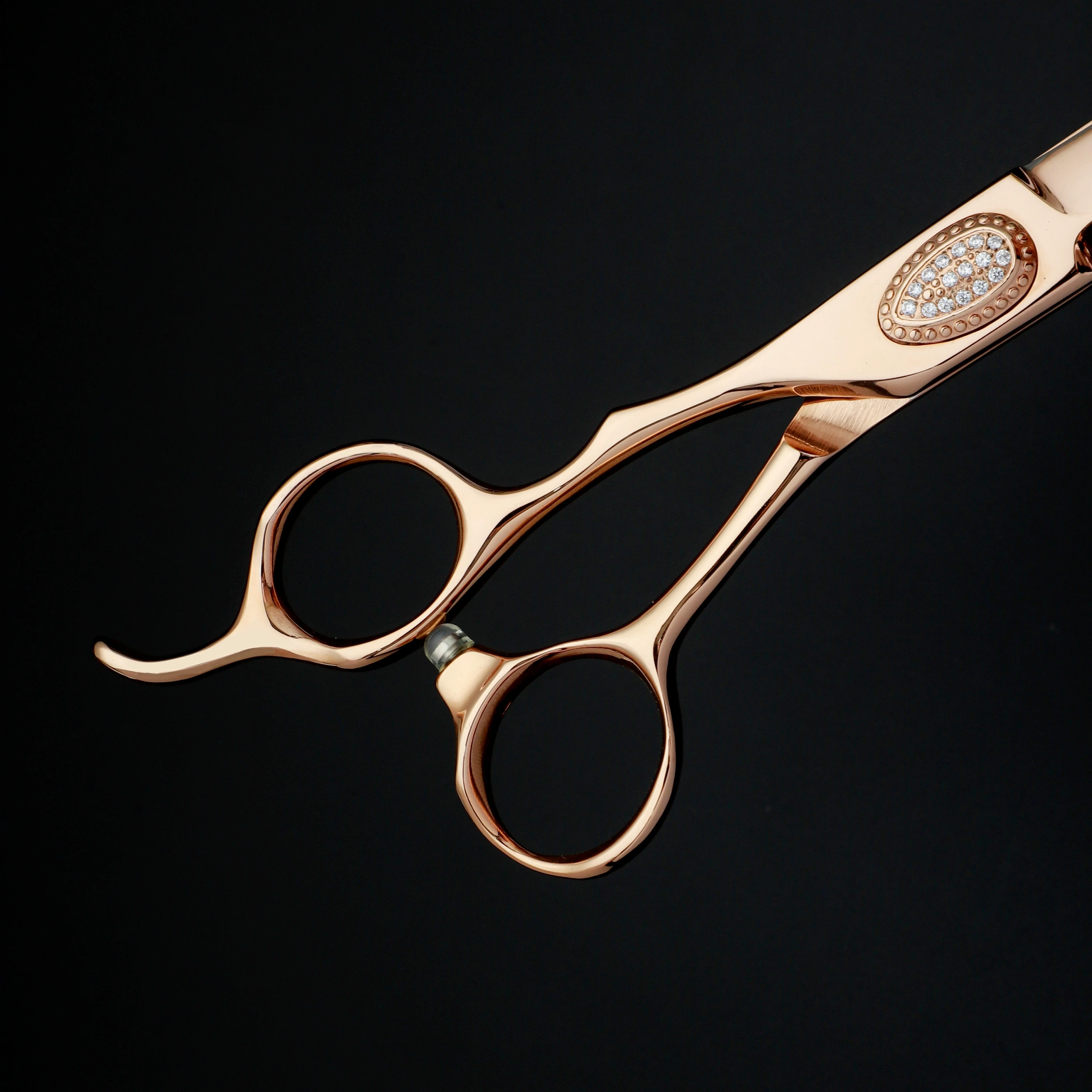 Tijeras MURASAKI para zurdos de 6.0-7.0 pulgadas, revestimiento de oro rosa, tijeras de peluquero de acero metálico VG10, herramientas de corte de cabello de alta calidad para salón.