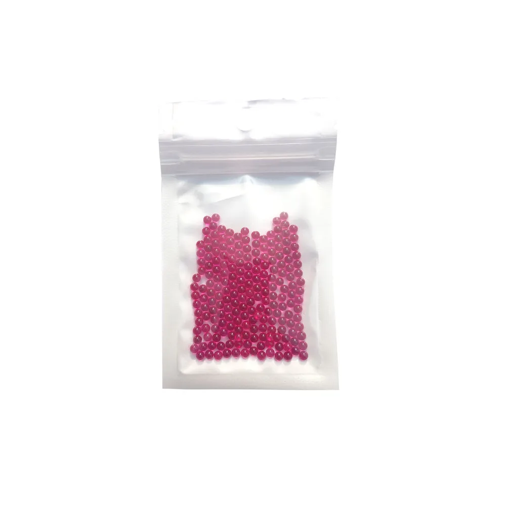 Bolas de rubí de 3 mm de diámetro exterior hechas de piedra de gemas de corindón sintético
