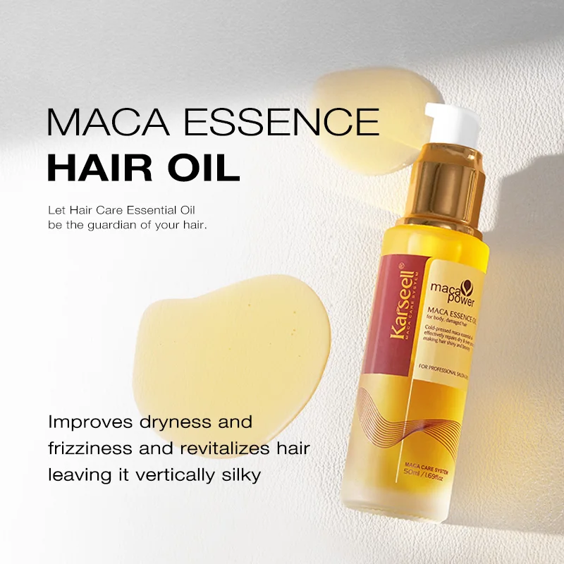 Karseell 50ml Aceite de argán marroquí 50ml 1,69 fl.oz para la curación del cabello Suero capilar sin peso prensado en frío para cabello seco y dañado