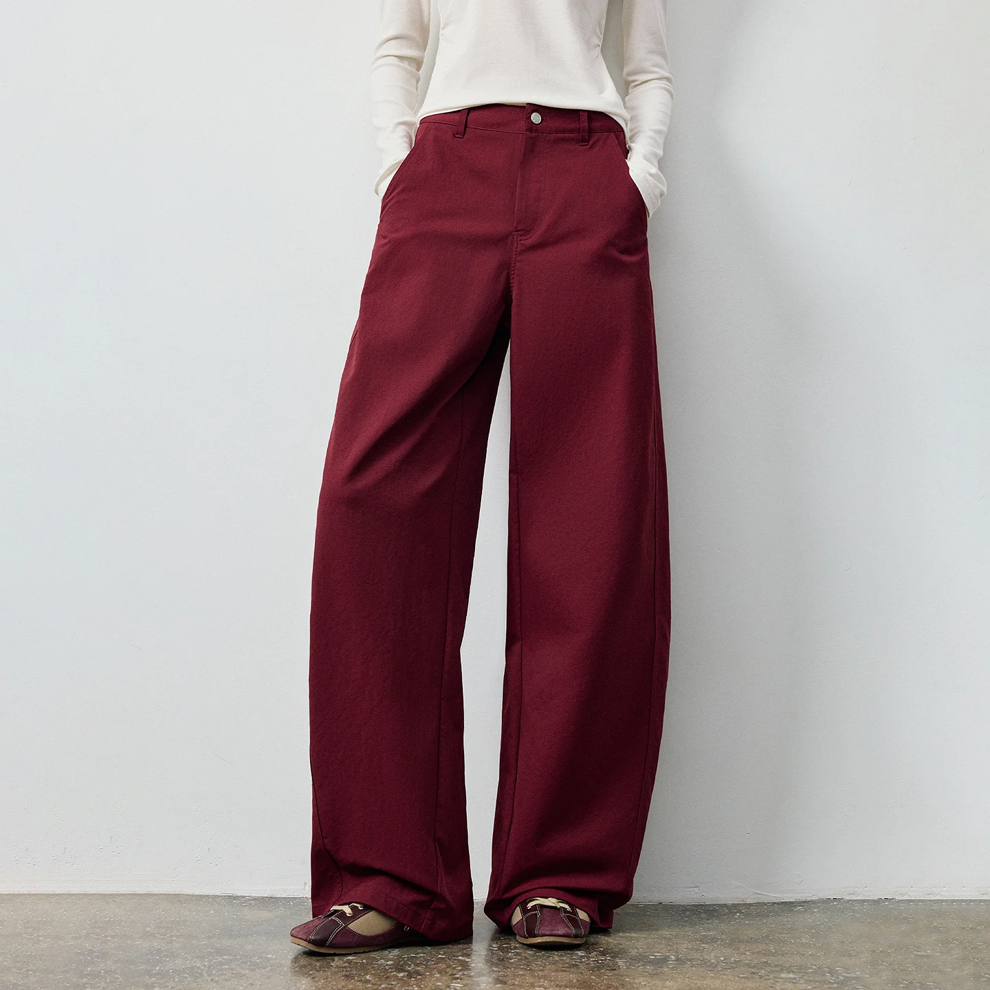 Pantalones Largos Curvos de Tacto Suave para Mujer TOYOUTH, Novedad Otoño 2026, Cintura Alta con Detalle de Costura, Efecto Adelgazante, Ideales para Figuras Tipo Pera
