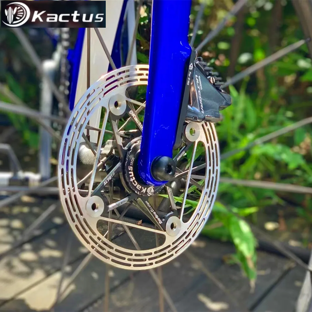 KACTUS-Rotor de freno de disco de bicicleta ultraligero, bloqueo central de 140/160mm, grueso, AL7505, freno flotante de disco de enfriamiento rápido para bicicleta eléctrica de montaña y carretera