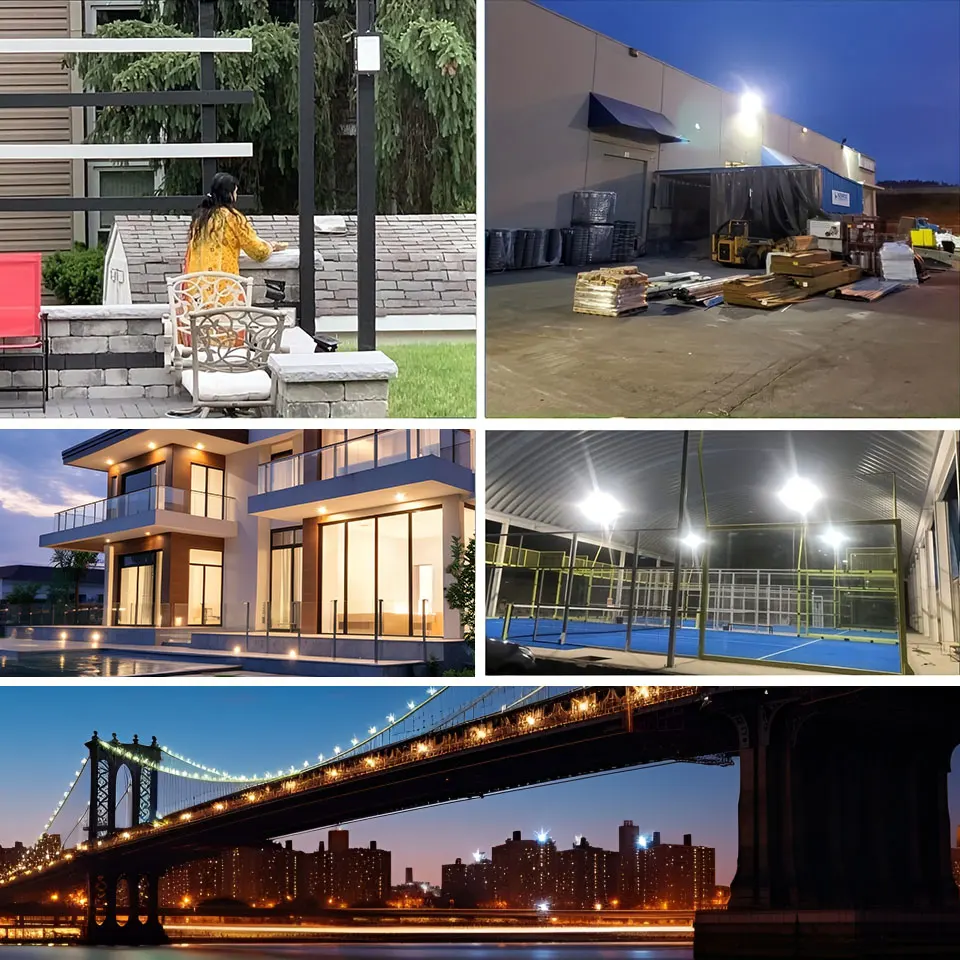 AC175-265V IP66 reflector LED PIR Sensor de movimiento 20W 30W 50W 70W 100W 150W 200W300W impermeable para iluminación de jardín, calle y garaje