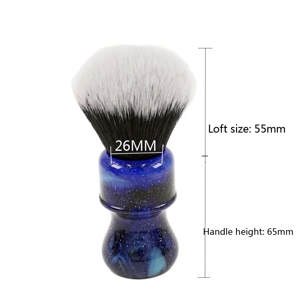 YAQI 26MM pincel de afeitar para esmoquin con mango de Color espacial misterioso para hombres