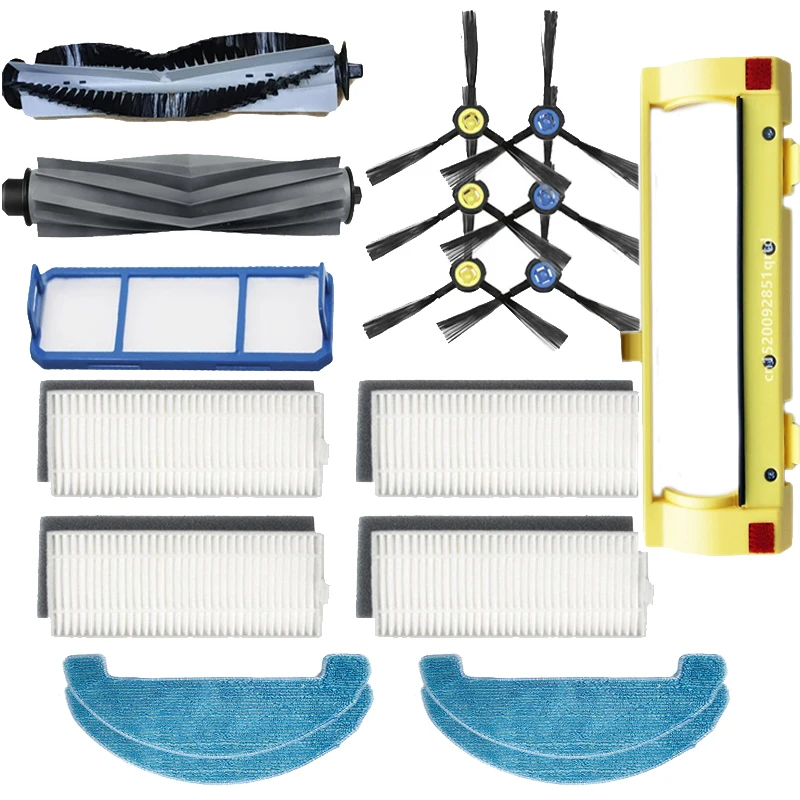 Cubierta de cepillo principal, cepillo lateral, filtro HEPA y paño de mopa para piezas de repuesto de la aspiradora robot AMIBOT Animal Premium Connect X782