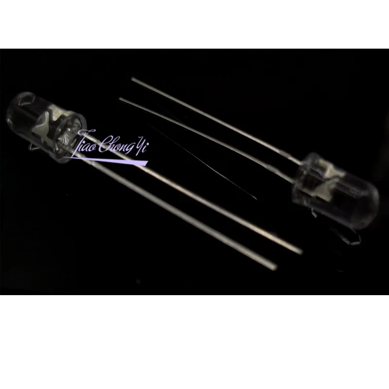 100 Uds diodo LED UV DIP 3mm 5mm diodos transparente UV 395nm LED ultravioleta Kit de LED ultravioleta