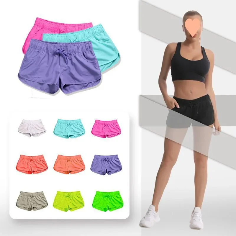 Pantalones cortos de maratón para mujer, Shorts para correr, entrenamiento, Fitness, YOGA, deportes, gimnasio, talla grande, Verano