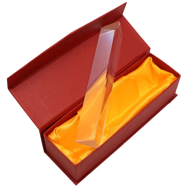 Prisma de vidrio óptico para fotografía, prisma Triangular de enseñanza de luz refractada, 18cm/15cm/10cm/5cm, herramienta de experimento de ciencia física