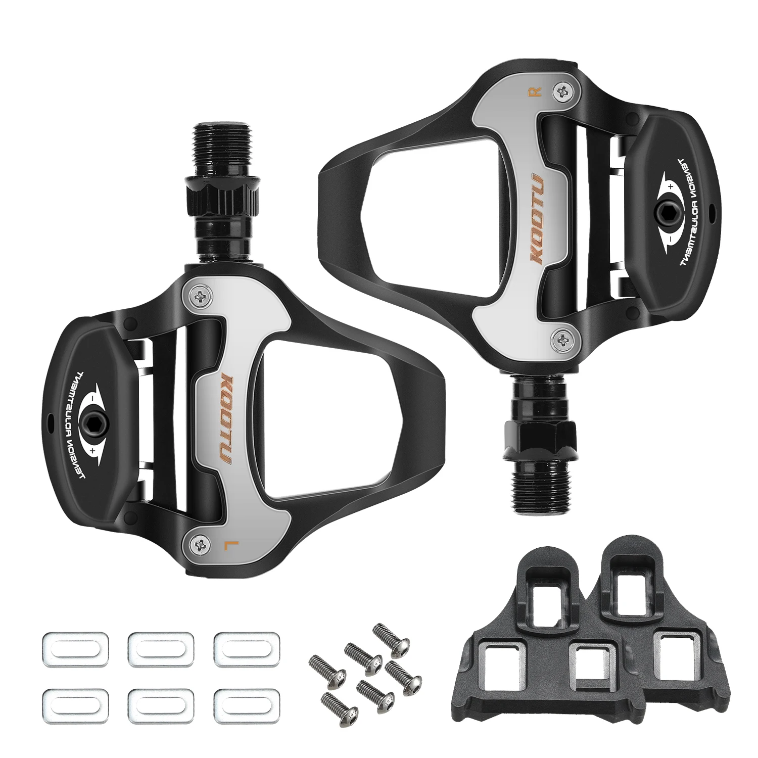 Pedal de bicicleta de carretera, zapato de carreras, Pedal sin Clip para sistema Shimano/KEO, Pedal con Clip con rodamientos sellados