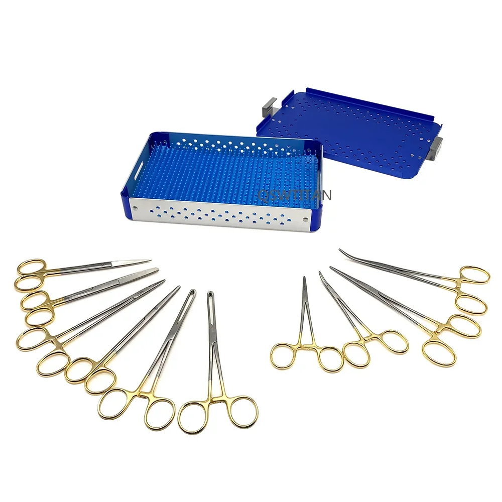 Kit de instrumentos quirúrgicos de tejido suave para mascotas, juego ortopédico