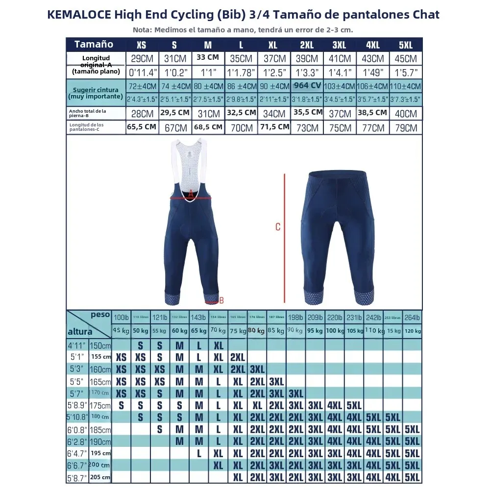 Pantalones Cortos de Ciclismo KEMALOCE para Hombre, 3/4, Azul/Negro/Gris, con Almohadilla de Gel 5D, Pantalones de Ciclismo MTB, de Alta Calidad, Secado Rápido