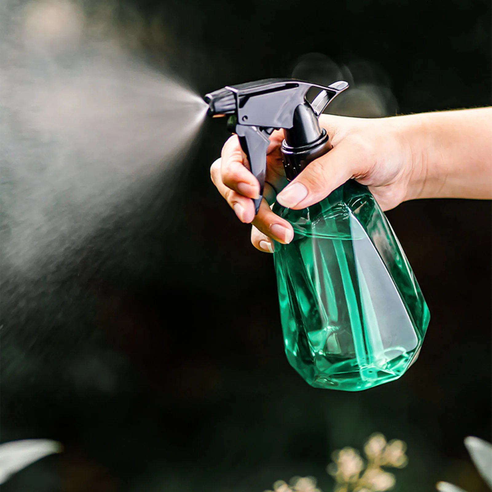 Botella pulverizadora de 500ML para plantas, regadera de riego, maceta para jardín, suministros de limpieza de interior