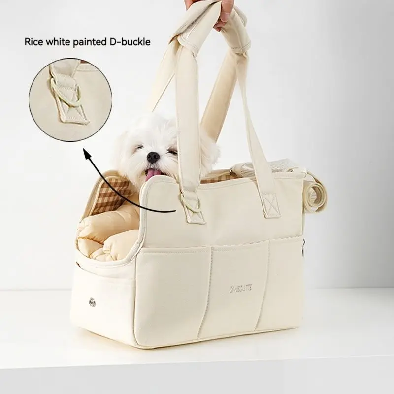 Bolso de hombro portátil para cachorros, bolsa para perros, gatos, Chihuahua, Yorkshire, suministros para perros, adecuado para perros pequeños, transportador de perros