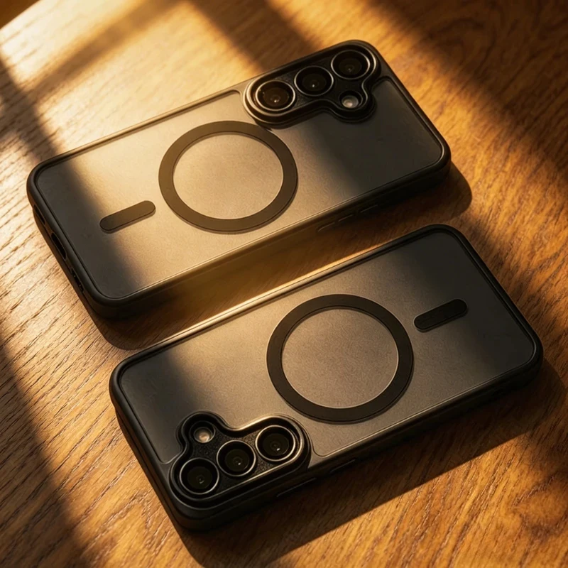 Funda magnética mate para Samsung Galaxy S26 S25 S24 S23 Ultra Plus FE A57 A56 A37 A17 A16 A26, funda de carga inalámbrica Magsafe