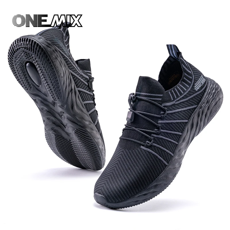 ONEMIX 2026, Nuevas Zapatillas Deportivas Negras para Hombre, Impermeables, Transpirables, para Entrenamiento, Antideslizantes, para Senderismo y Deportes al Aire Libre