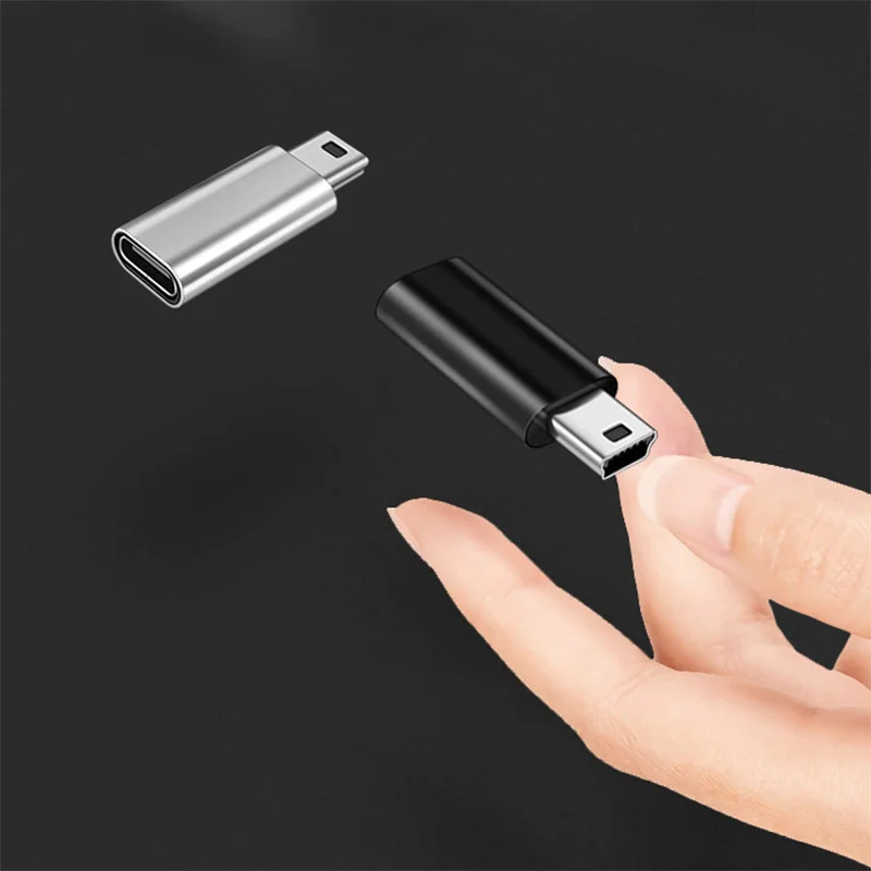 Metal Universal Otg Mini 5 Pin USB adaptador B macho a USB tipo C hembra transferencia de datos conector para GoPro MP3 cámara Digital GPS