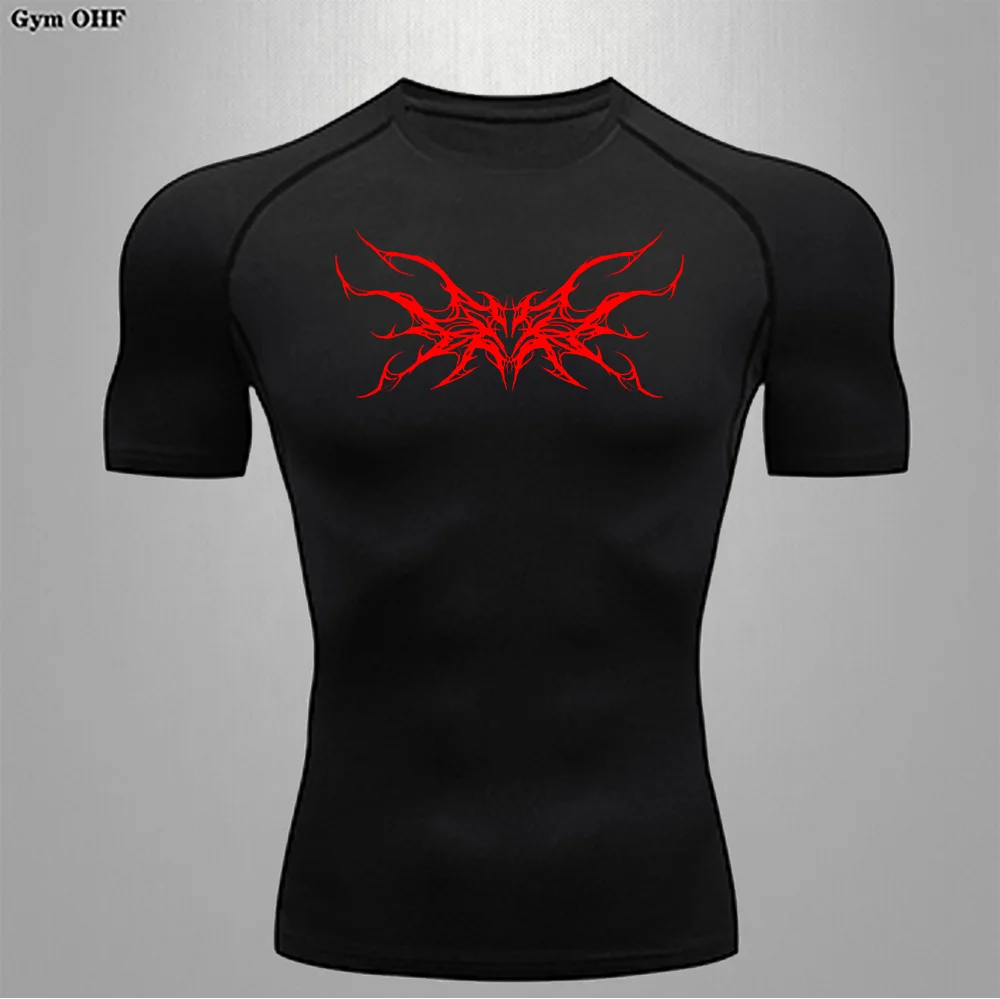 Camiseta de Compresión para Hombre, para Gimnasio, Fitness, Entrenamiento, Running, Secado Rápido, Deportiva, Verano, Moldeadora, Adelgazante, Cómoda