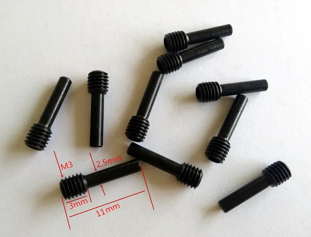 Adaptador hexagonal de acero duro M3 M4 M5, pines de tornillo de eje de transmisión de junta Universal, 10 Uds. Para Axial Traxxas Arrma HPI Tamiya Kyosho RC