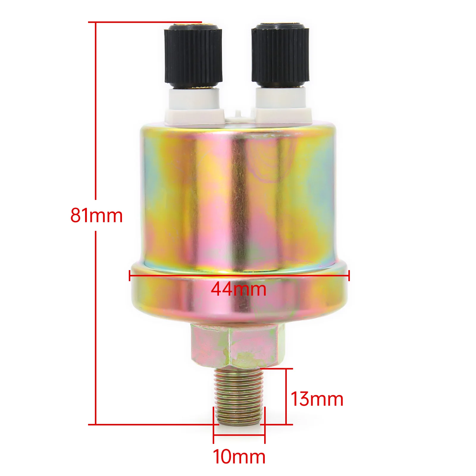 Medidor digital 3 en 1 de 52 mm con alarma 0~120 ℃   Medidor de temperatura del agua + presión de aceite + voltaje con prensa de aceite/Sensor de temperatura del agua personalizado