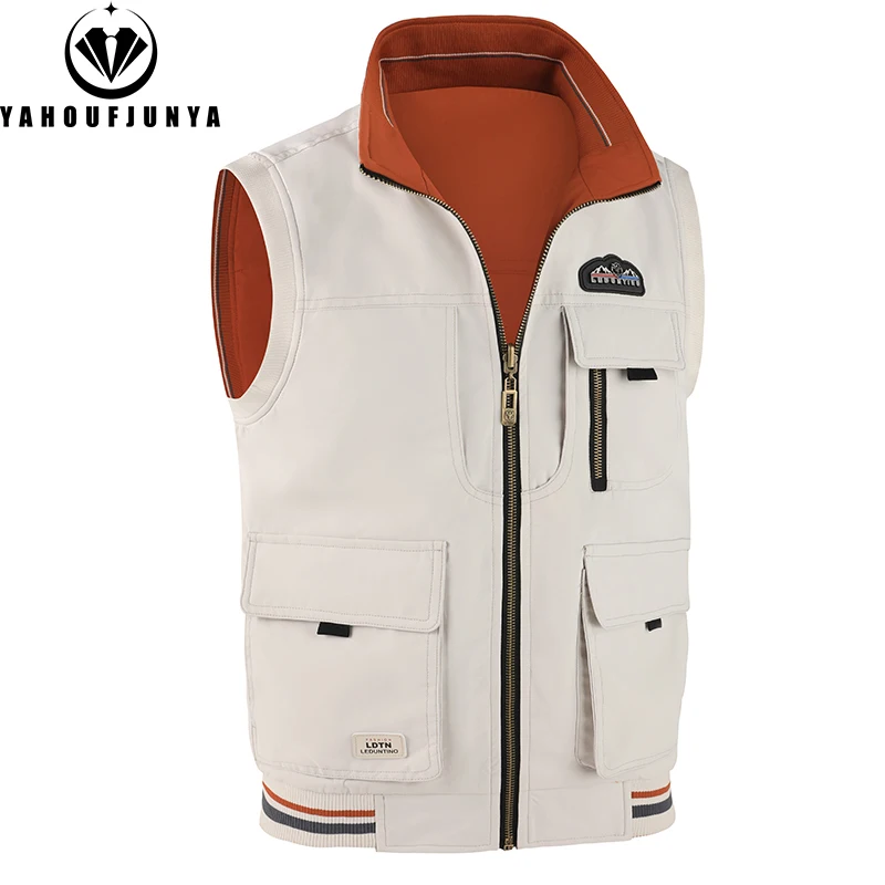 Chaleco de Verano 2026 para Hombre, Delgado, para Actividades al Aire Libre, con Cuello Alto, Transpirable, sin Mangas, para Camping y Pesca