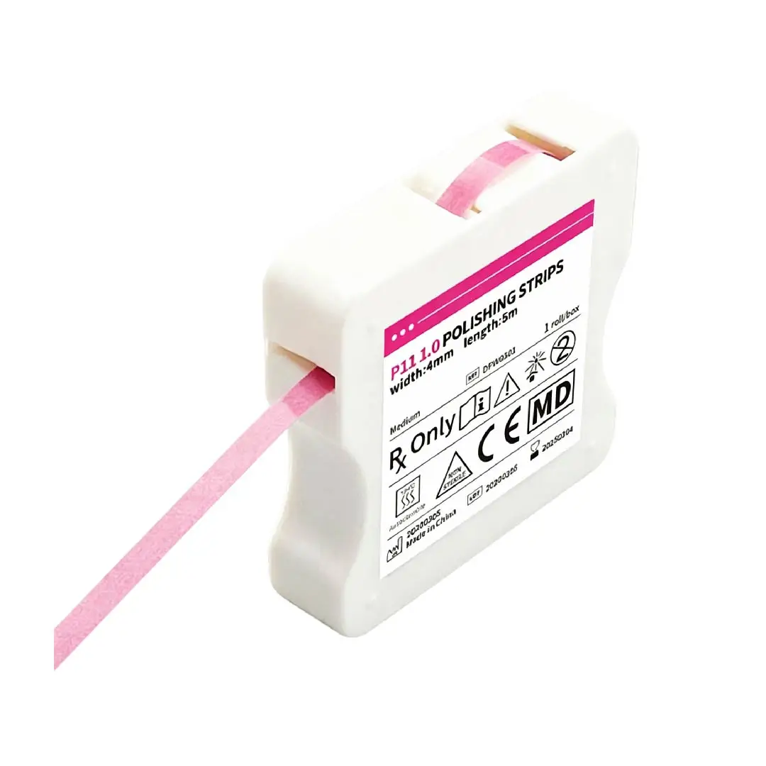 1 rollo de tiras de pulido dental de 4 mm de ancho y 6 m de largo, material para dentista para pulido interdental, desbaste de resina y blanqueamiento.